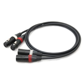 MOGAMI 2534 Red White 2 Pair XLR Microphone Cable (1.5m)