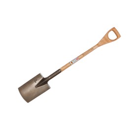 IDEALSPATEN - Made in Germany Since 1899 - Bremen Rounded Spade - Professional Midsize Spade for Digging, Ash D Handle 5.75lb - 45 in (Bremen)#IS120