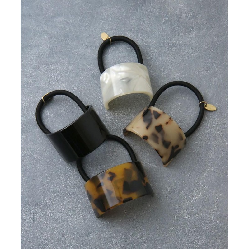 VingTAINE H-566-BR Tortoise Shell Style Plate Hair Elastic Curve Type