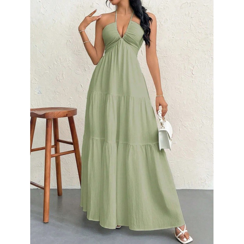 Mujer Vestidos De Gasa Sin Espalda Vestidos De Fiesta Largos