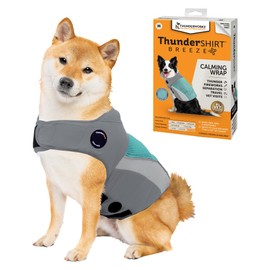 ThunderShirt Breeze for Dogs, Medium, Aqua, Extra Breathable Mesh Fabric, Dog Anxiety Relief Vest for Every Day Stress & Calming During Thunder Storms and Fireworks