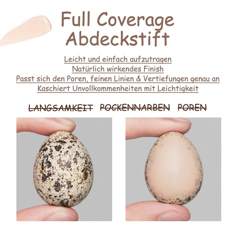 Full Coverage Foundation - Matte & Poreless Grundierung - Abdeckstift