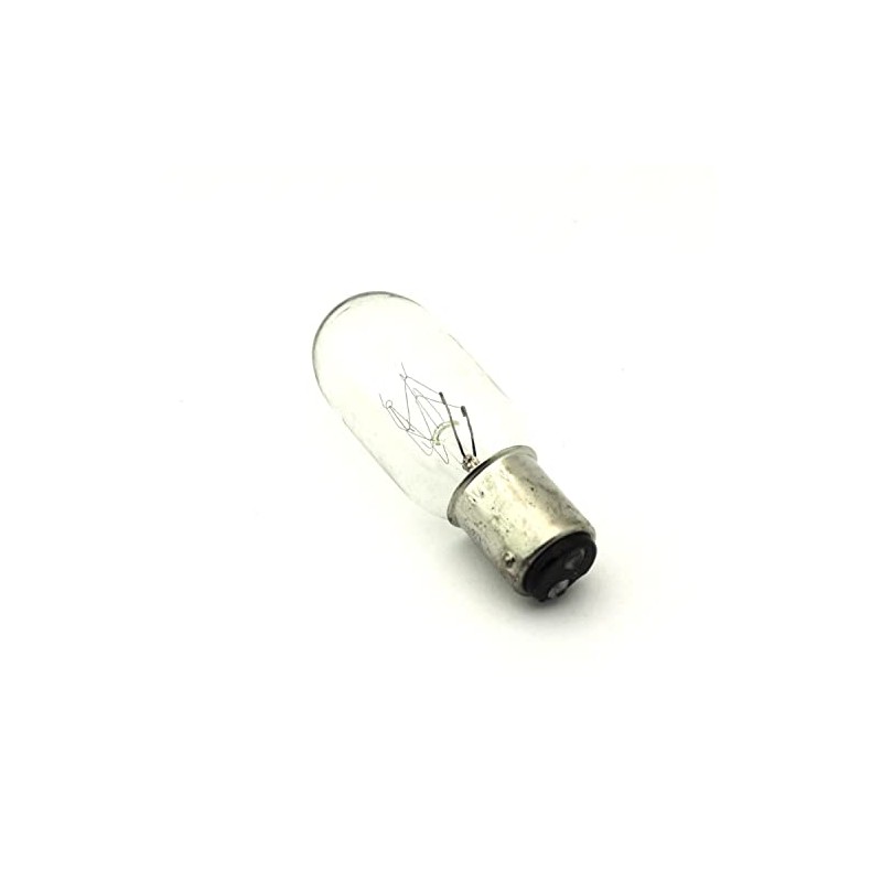 Cutex Long Glass Light Bulb, 19/32" Base, 120V 15W Push-in