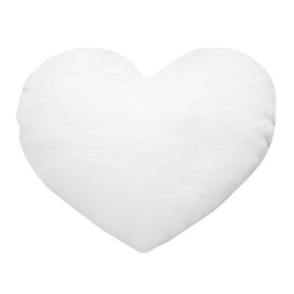 Fadcaer White Heart Decorative Pillow, Soft Heart Plush Cushion, Cute Heart Shaped Cushion for Sofa Bed Dining Gifts for Girls Valentine's Day Gift (White)