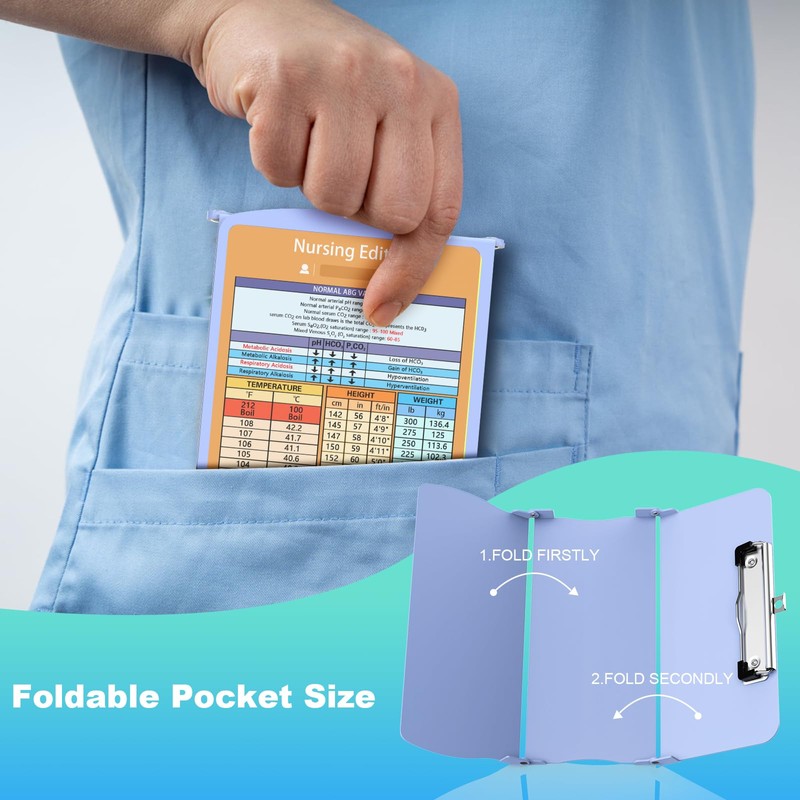 Cooperwin Nursing Clipboard Foldable Aluminum, 3 Layers Foldable with Edition