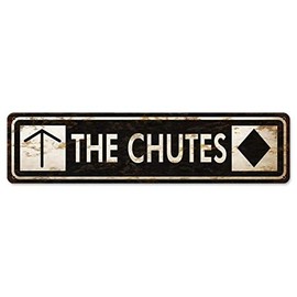 20 X 5 Satin Metal - Sign The Chutes Ski Run