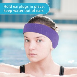 AiQInu Pack of 2 Swimming Headband Neoprene Ear Protection Elastic Velcro Waterproof for Children & Adults Blue