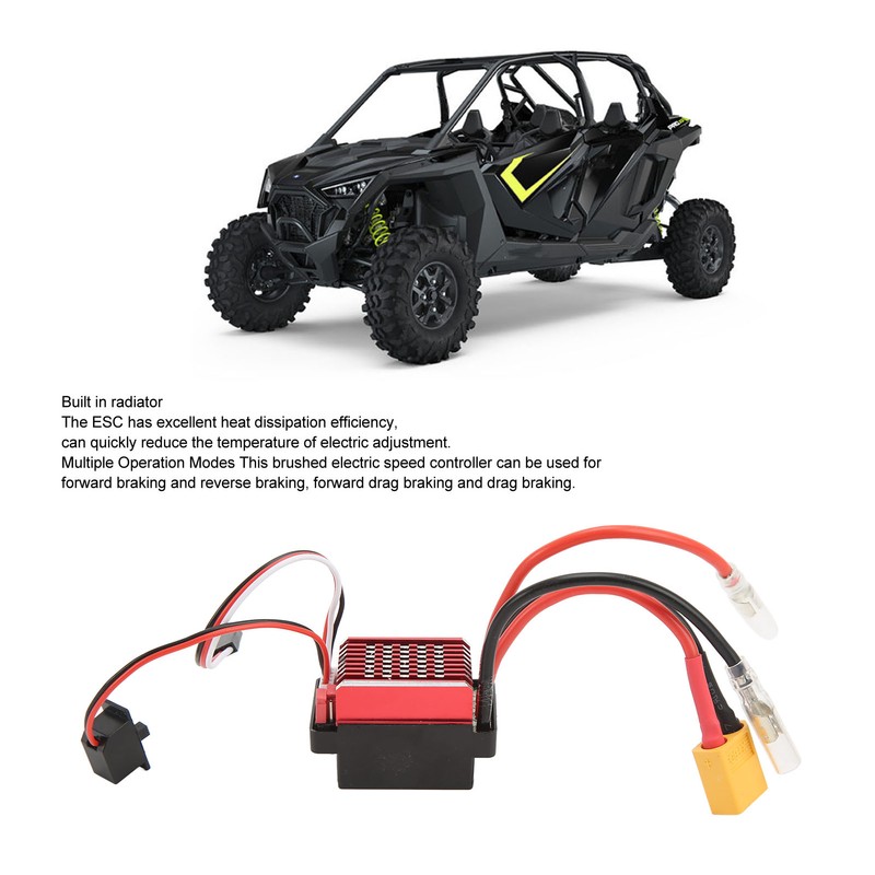 60A Brushed ESC XT60 Plug 6V 2A BEC Output 1/10