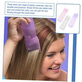 3pcs Small Containers Applicator Bottle with Comb Oil Bottles for Hair Squeeze Bottle for Hair Scalp Bottle Hair Dye Bottle Applicator Hair Dye Squeeze Bottle Shampoo Bottle Major