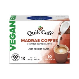 Quik Cafe Vegan Madras Coffee Latte (Vegan Madras Coffee, 10 Count)