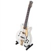 5.5in White Miniature Electric Guitar Replica with Box Instrument Model