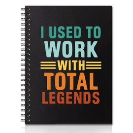 QYUVK I Used To Work With Total Gold Foil Hardcover 160 Pages Spiral Notebooks, Inspirational Gift Leaving Going Away For Coworker Boss Women Men Farewell, Retirement Goodbye Gifts