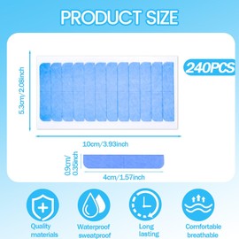 240 Pieces of Blue Hair Extension Tape, Wig Tape Tabs for Human Hair Extensions, Adhesive Replacement Tape for Hair Extension, Suit for Tape in Hair Extension Replacement. (Blue,240)