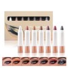 AURONUT 7pcs Cream Eyeshadow Stick Sets, Shimmer Eyeshadow Crayon Pencil,