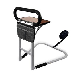 CTANCIFANG Bed Rails for Elderly Adults Safety Use of Reinforced and Thicken Material, Bed Assist Rails for Seniors with Foldable Table, Storage Pouch, Bedside Rails for Twin Bed, Queen, King Size