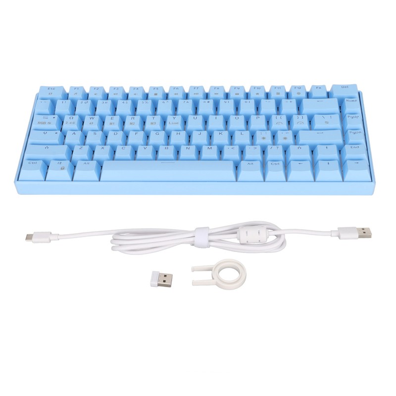 Mechanical Keyboard 82 Keys RGB Three Modes Support Wireless 2.4G
