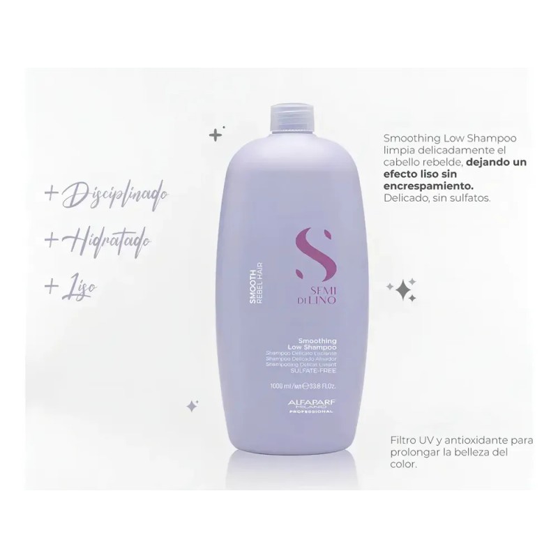 Shampoo Smoothing Low 1000 Ml Semi Di Lino Alfaparf