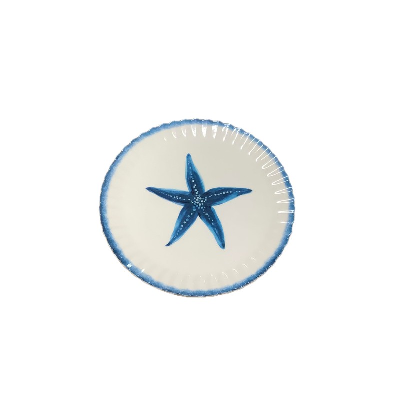 Sigrid Olsen Set of 4 Melamine Appetizer Plates, Ocean Life