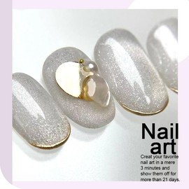 Arte Clavo 10ml Cat Eye Gel Nail Polish Soak Off U V LED Nail Lamp 1 Color Silver Shimmer Velvet Gel Nail Polish Valentine's Day Gift Nail Art Manicure Salon DIY Home 6014…