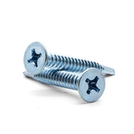 Hippo Hardware (6.3mm X 25mm) Self Drilling Countersunk Tek Zinc Screws Self Tapping Metal Fixing Windows Roofing (Pack of 10)