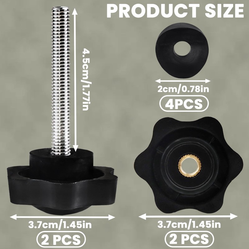 Cranviech Walker Replacement Parts Arm Adjustment Knobs 2 Pack, Rollator