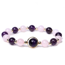 MILAKOO Natural Stone Bracelet Women's Healing Stones Bracelet Women Rose Quartz Bracelet Opal Gemstones Bangle, Stone