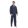 Amaxer Men's Cotton Pyjamas Set, Black check with red and