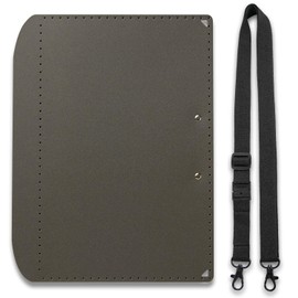 PLUS Foldable A3 Clipboard Plus 83-151, Becomes Size A4 When Folded, Dark Gray, Custom Strap Included