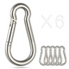 sprookber Carabiner Clips - 304 Stainless Steel Spring Snap Hook