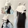 Qzkouma GAQ-0175 Women's Boa Cap, Autumn and Winter, Lambswool Hat,