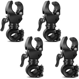 Bicycle Flashlight Mount,360 Degree Rotating Bike Light Mount,Universal Torch Clip for 18mm to 35mm Mountain Bike and Bicycle LED Light Mount,Camera,GPS (4pcs)