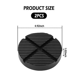 2PCS Car Pinch Weld Jack Pad,Rubber Jack Stand Pads Floor Jack Pad Provides Cushioning and Non-Slipping,Universal Cross Slotted Jack Pads for Floor Jack Car Accessories