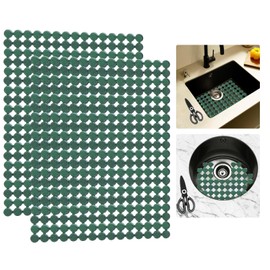 Goldmeet Sink Insert Can Be Cut to Size, PVC Mat Sink Mat with Scissors, Kitchen Accessories Against Scratches in the Sink, Ceramic Sink/Stainless Steel Sink Protection Mat, 30 x 40 cm (Green)