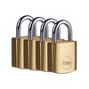 Yale - Y110B/20/111/4 Standard Security 20mm Brass Padlock, Pack of