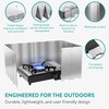 Navaris Foldable Camping Cooking Windshield 16pcs - Portable Camp Gas