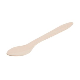 BIOZOYG Environmentally Friendly Disposable Wooden Spoons I Wooden Cutlery Soup Spoon Wooden Spoon Disposable Cutlery I Biodegradable and Compostable Cutlery I 200 x Disposable Spoons 18 cm
