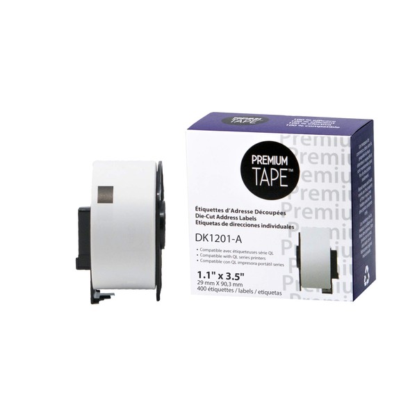 Premium Tape Die-Cut Standard Address Labels - Alternative for Brother