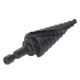 Cone Cutter, Step Drill Bit For Metal,HSS Spiral Groove Pagoda Hole Reamer Step Drill Bit For Metal Cone Drill Bit Hex Shank Tool Cone Drill Bit For Metal Blac