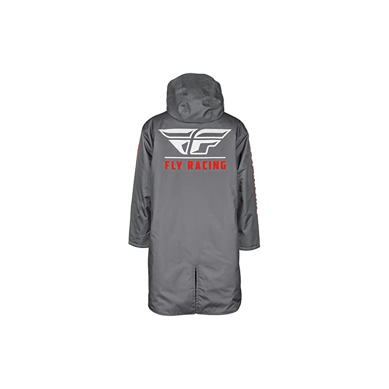 Fly Racing Pit Coat (Grey/Red, One Size)