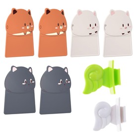 Leadigol 8pcs Toilet Seat Lifter, Self-Adhesive Toilet Seat Handle Seat Cover Lifter Avoid Touching Handle Portable Travel Bathroom Toilet Lid Lifting Device