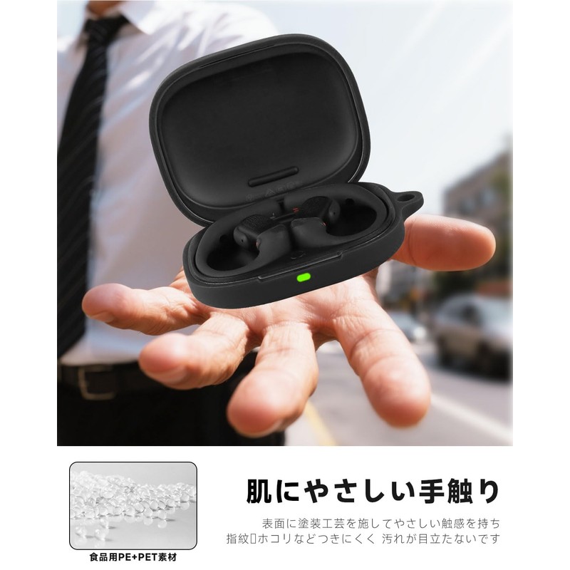 HVUYAL Case for SHOKZ OpenFit Pro Case with Anti-Lost Hook