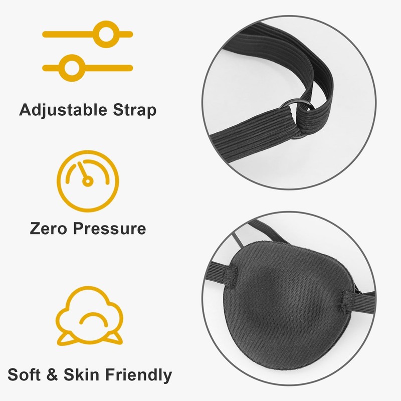 5 Eye Patches Strabismus Adjustable for Amblyopia and Lazy Eye