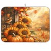 Autumn Pumpkins Sunflowers Dish Drying Mat for Kitchen Counter 18