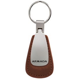 Nissan Armada Leather Teardrop Key Chain - Brown