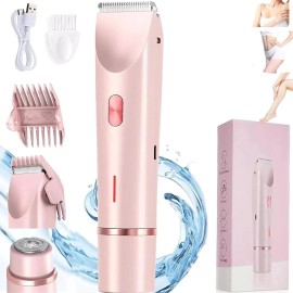 2 in 1 Dual Head Electric Lady Waterproof Shaver Razor For Women Private Area US