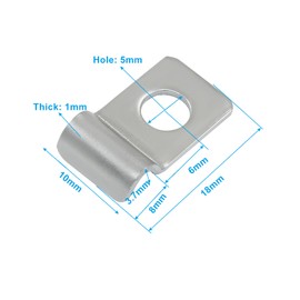 Cjueiom One Hole Pipe Strap Ø 8 mm / 5/16 Inch, 304 Stainless Steel Pipe Mounting Brackets, Pipe Clips for Conduits & Cable, 25Pcs