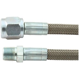 Allstar Performance ALL46420-18 18" 4 Braided Steel Lines with 1/8" NPT, Gray