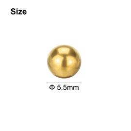 sourcing map 20 Pcs Precision Solid Brass Bearing Balls 7/32" (5.55mm) Industrial Brass Ball Spheres for Machinery, Automotive, and DIY (H62 Brass)