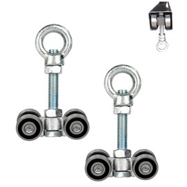 BiJun 4 Wheel Unistrut Trolley Silent Trolley Assembly Rollers, Unistrut Trolley Roller Steel with M10 Bolt and Lifting Eye Nuts for Use with 1-5/8" Wide and All1-5/8"Ortaller Strut Channel