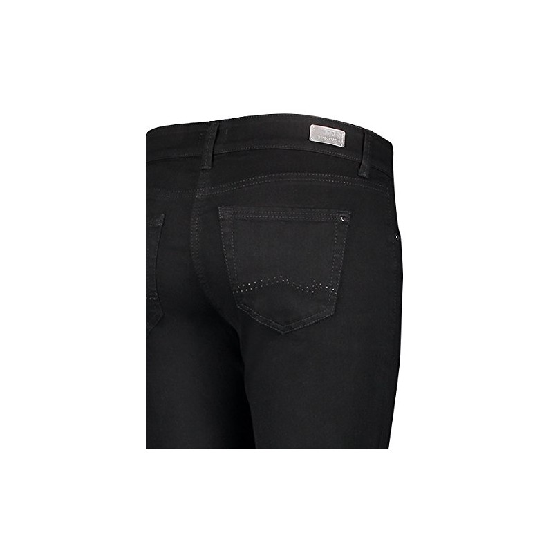 MAC Jeans Damen Carrie Pipe Straight Jeans, Schwarz (Black D999),